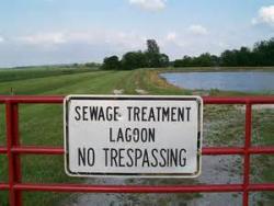 No Trespassing at Sewer Treatment Lagoon