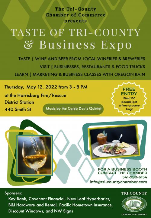 Public Notice Thursday, May 12, 2022 Taste of TriCounty Chamber